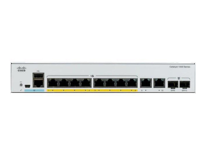 C1000-8T-E-2G-L - Cisco Catalyst 1000-8T-E-2G 8-Port 1Gigabit Ethernet Switch