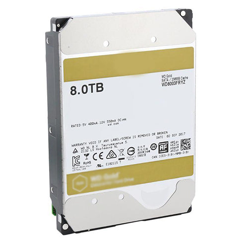 WD8003FRYZ - Western Digital Gold 8TB 7200RPM SATA 6G 3.5 inch Hard Drive
